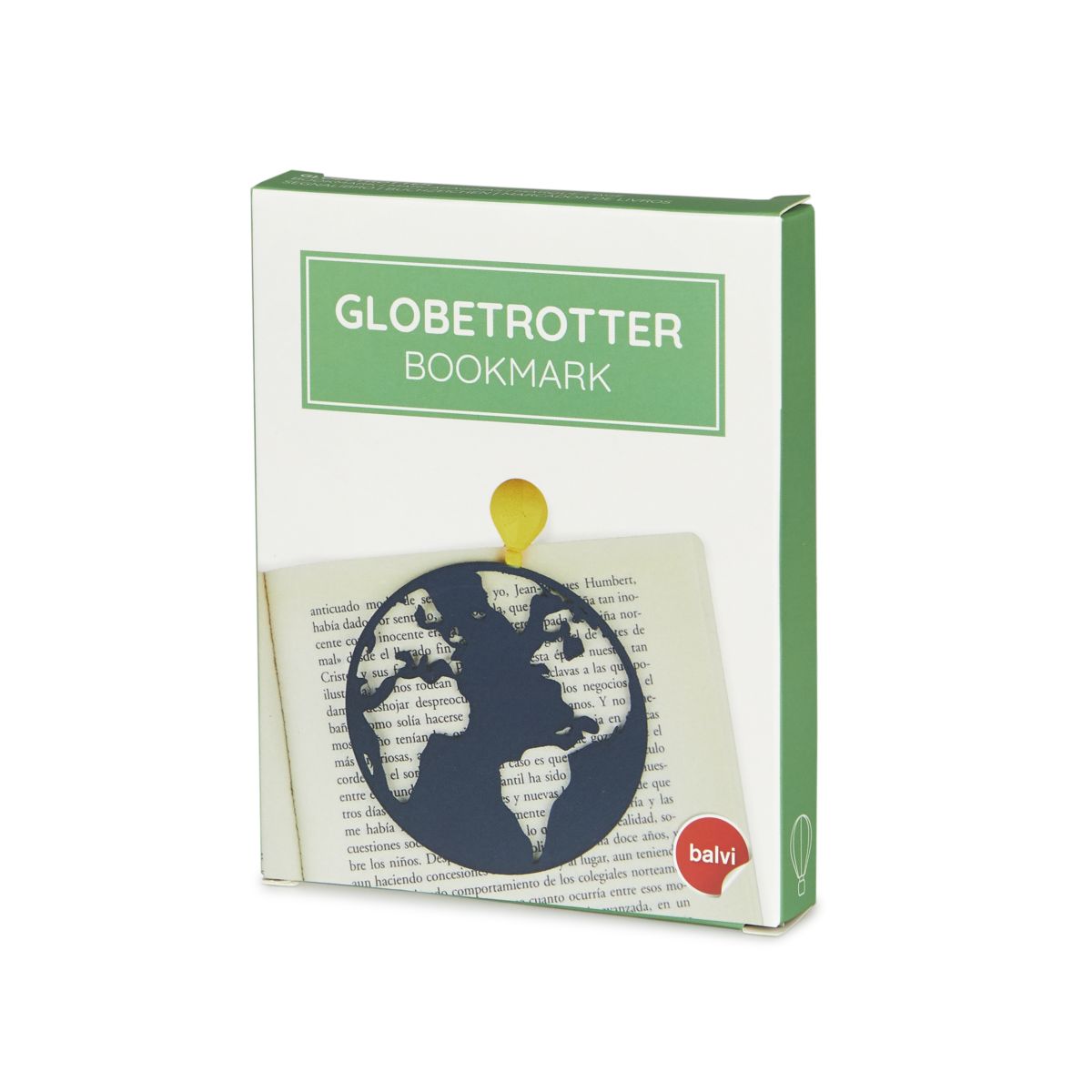 Marque-page Globetrotter bleu nylon/plastique 