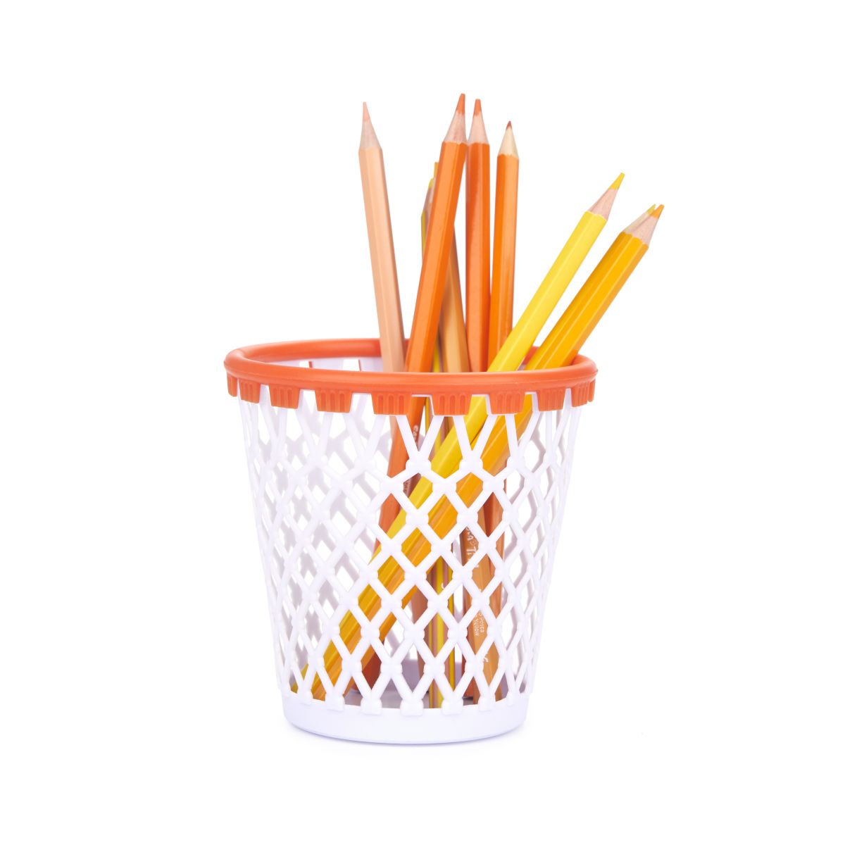 Pot à crayons Basket plastique Basket blanc
