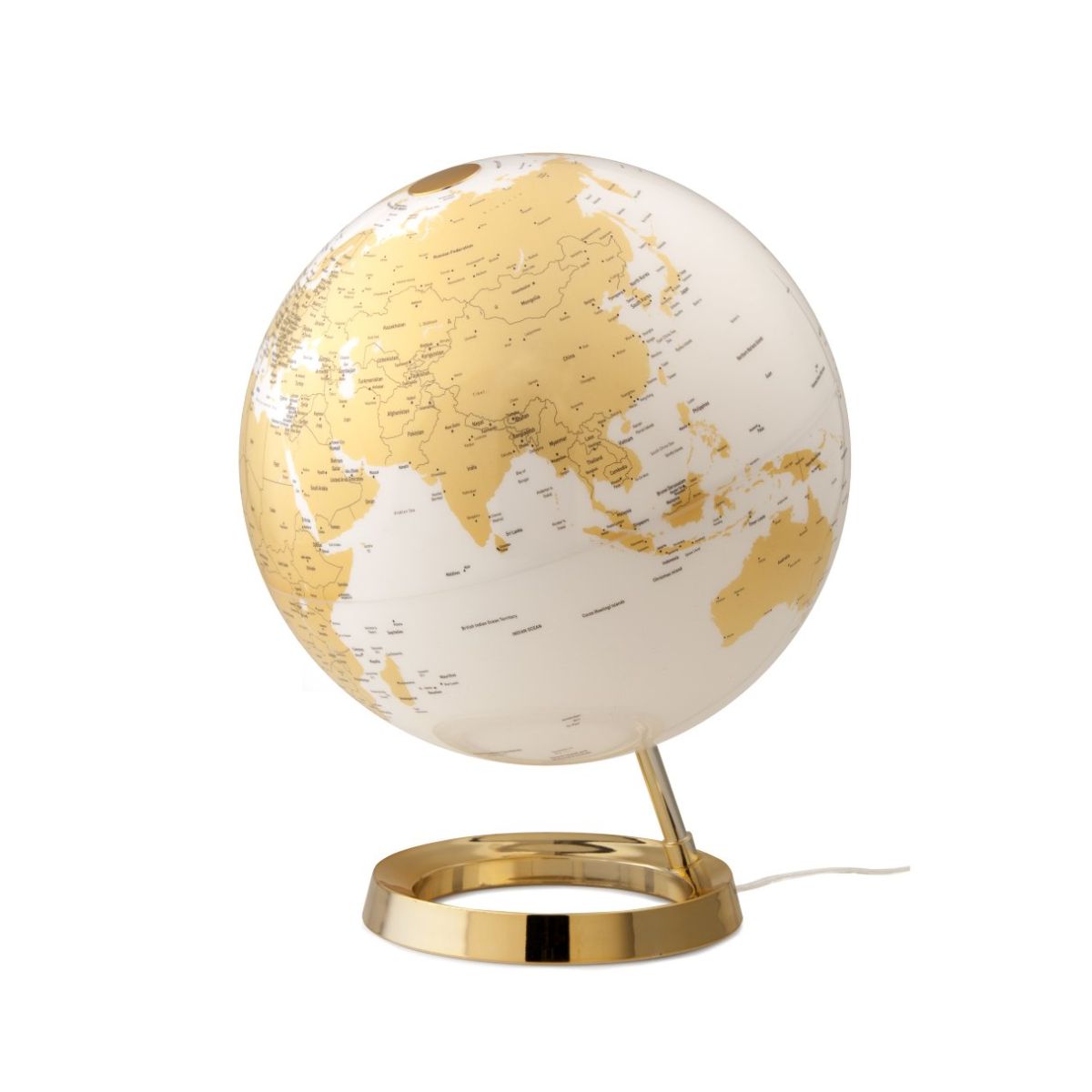 Globe Lumineux en Métal Or