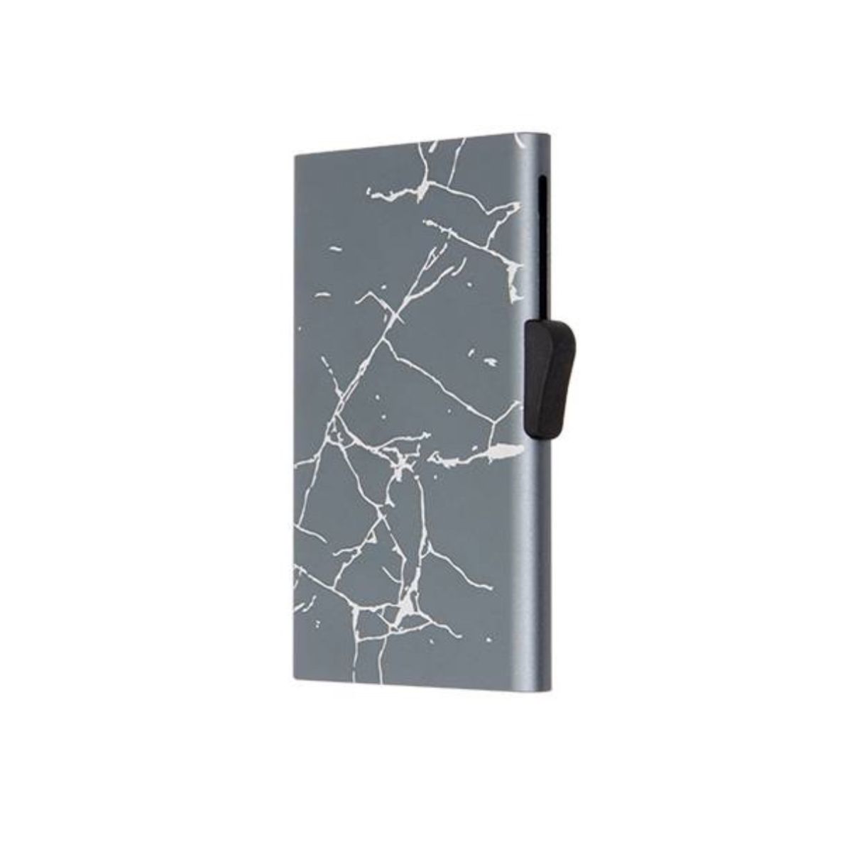 Porte-Cartes en Aluminium Marbré Gris 