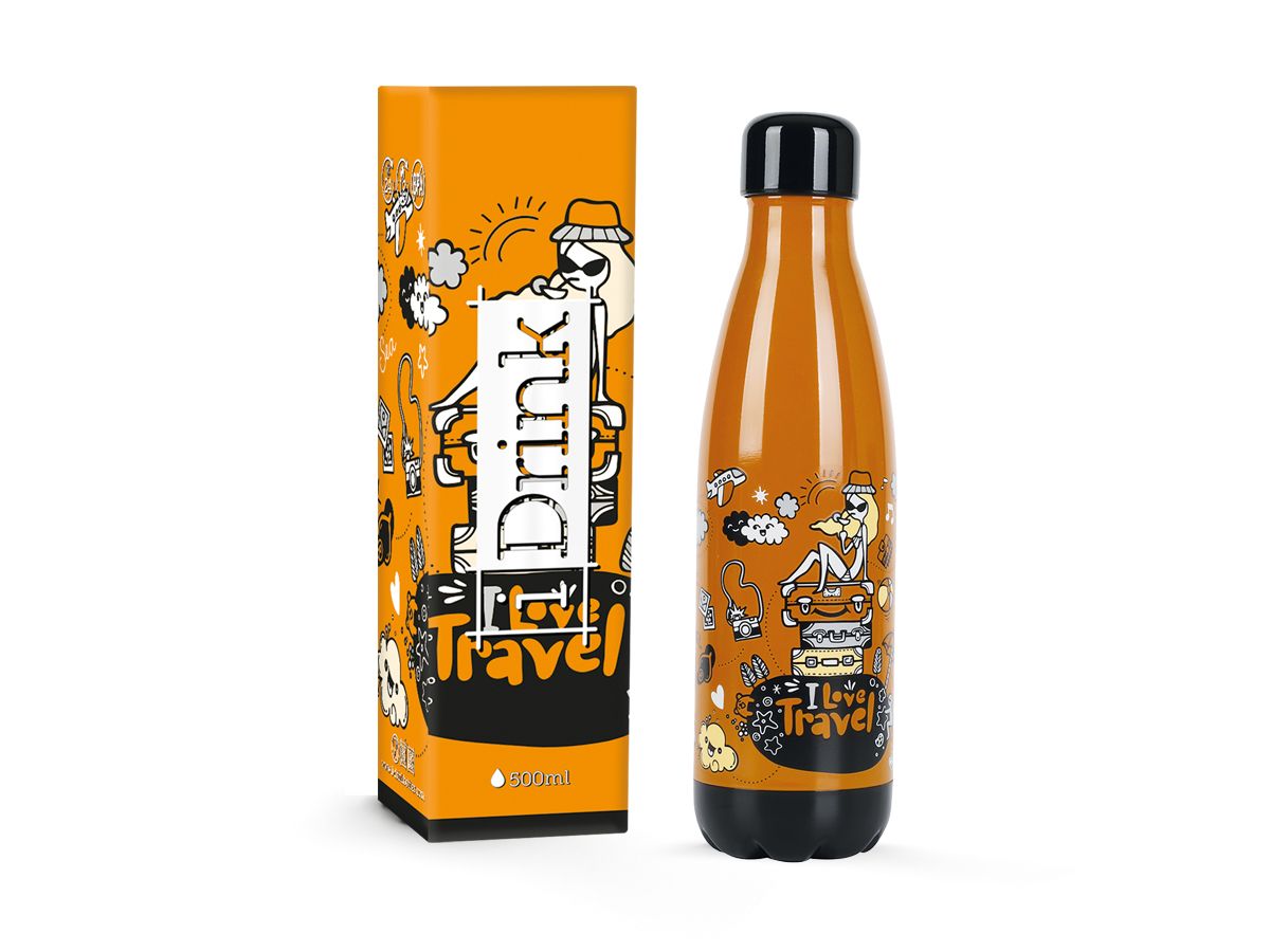 Bouteille 500ml Graphics Travel Doodle 