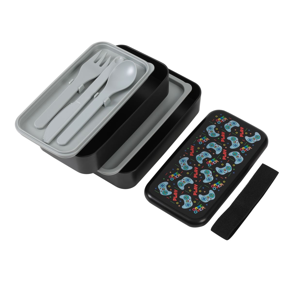 Lunch Box, Set 2 Box & couverts Let's Play (game) 650 ml