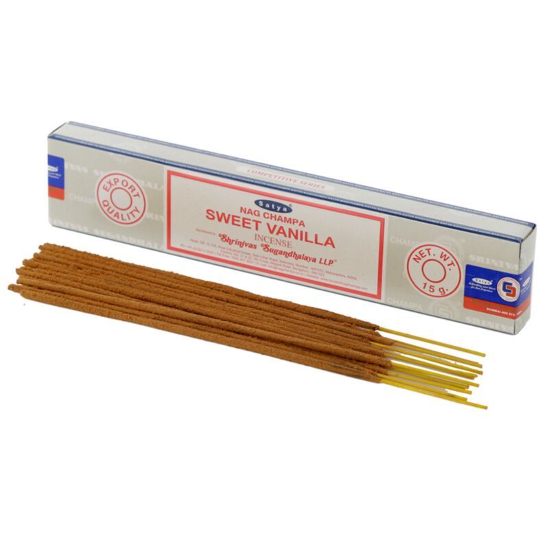 Bâton d'encens Nag Champa (env. 12 pIèces) Vanille bourbon PUCKATOR  Bâton d'encens Nag Champa (env. 12 pIèces) Vanille bourbon
