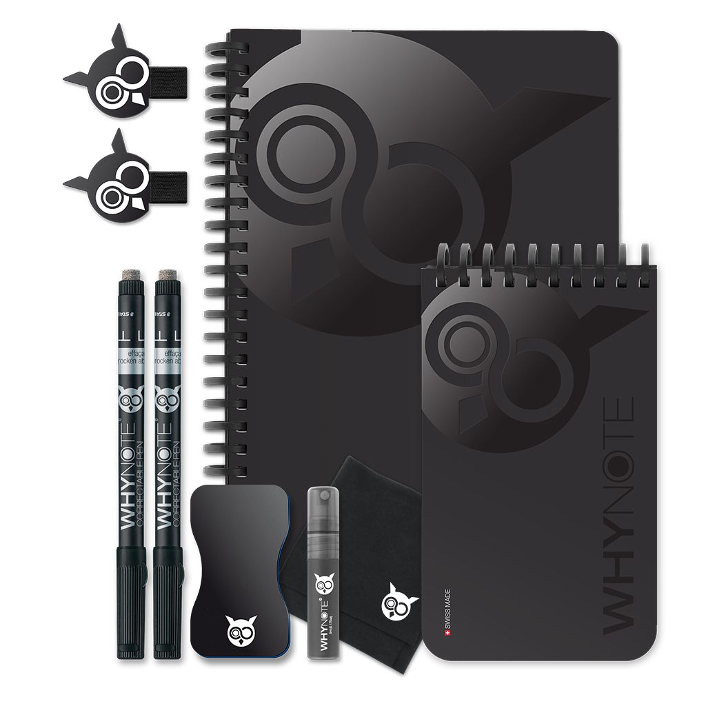 Set de Papeterie Whynote 7 pièces Noir 