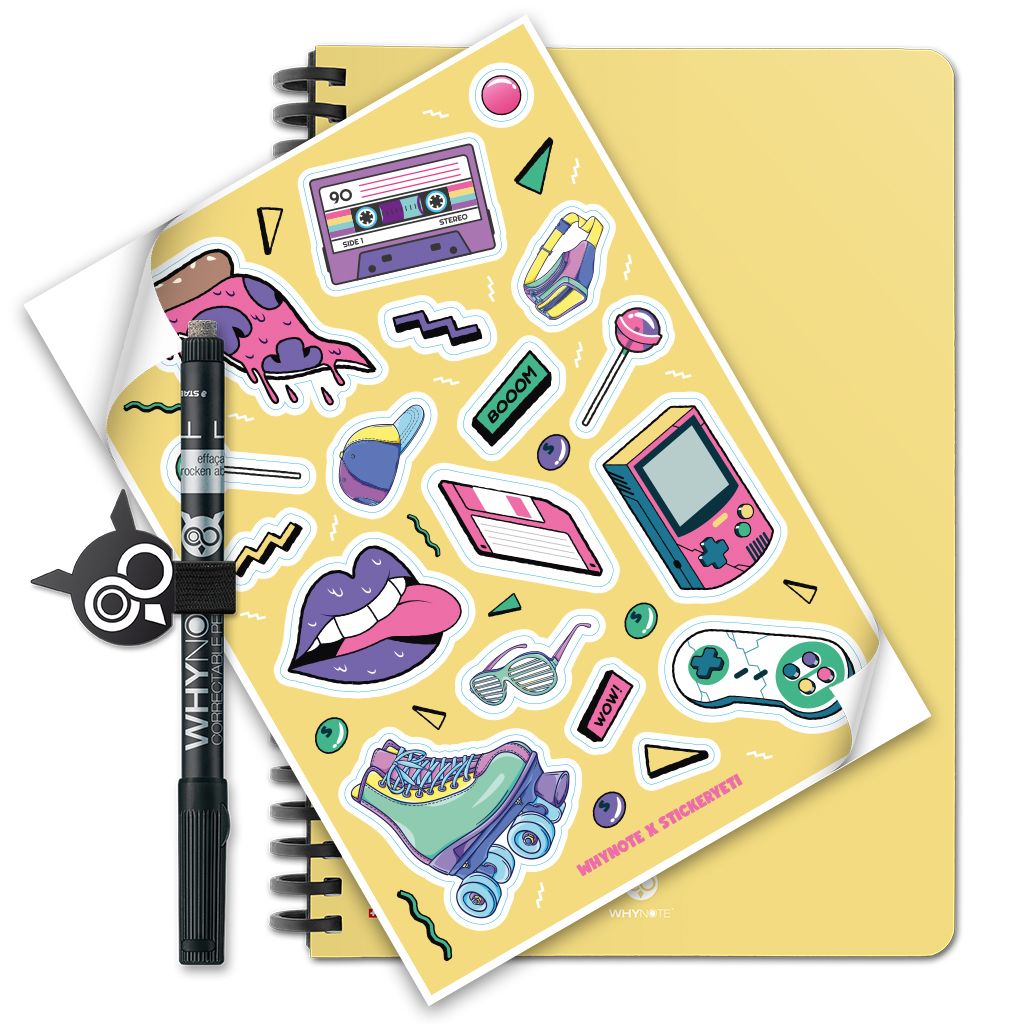 Bloc-notes effaçable A5 StickerYeti - 90'