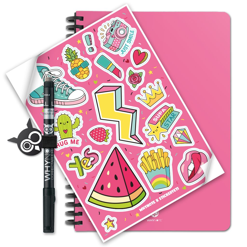 Bloc-notes effaçable A5 Girly