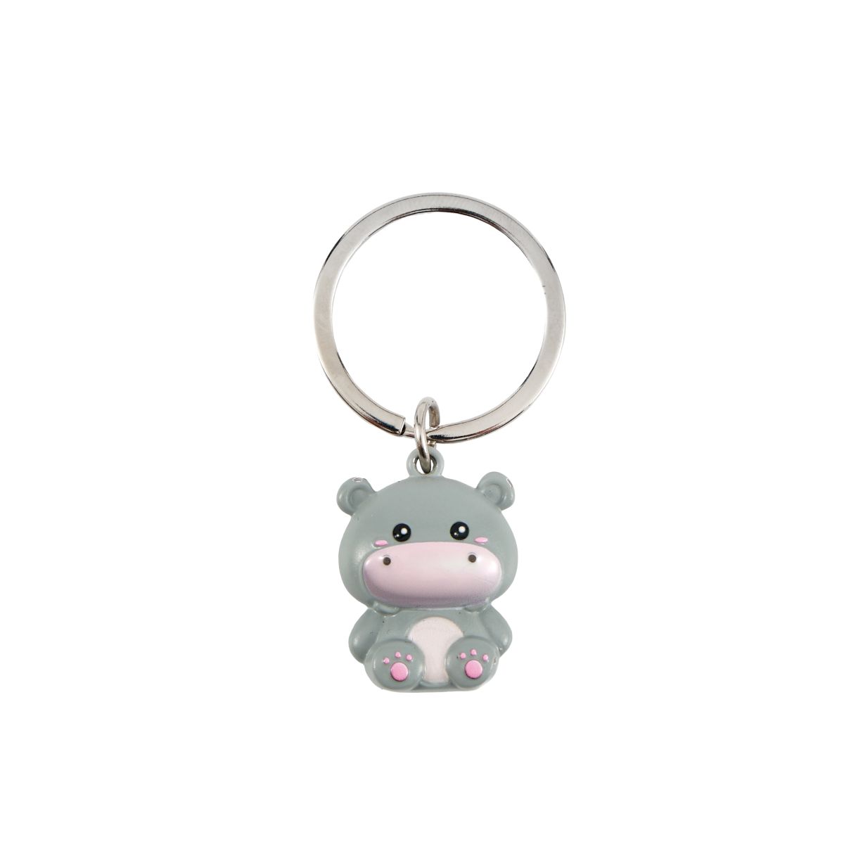 Porte-clés en métal Hippo 