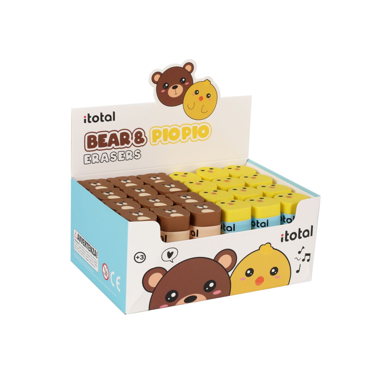 Gommes en forme d'Ours & Poussins  