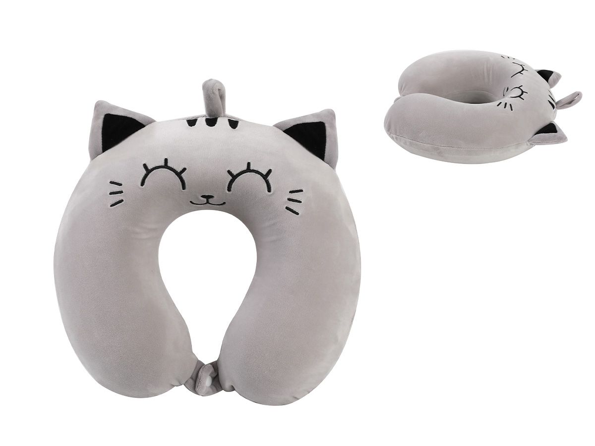 Oreiller de voyage Chat gris