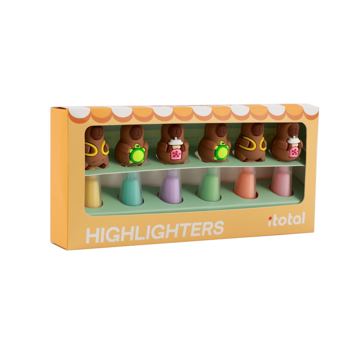 Surligneurs Capybara Assortiment - Set de 6 pièces