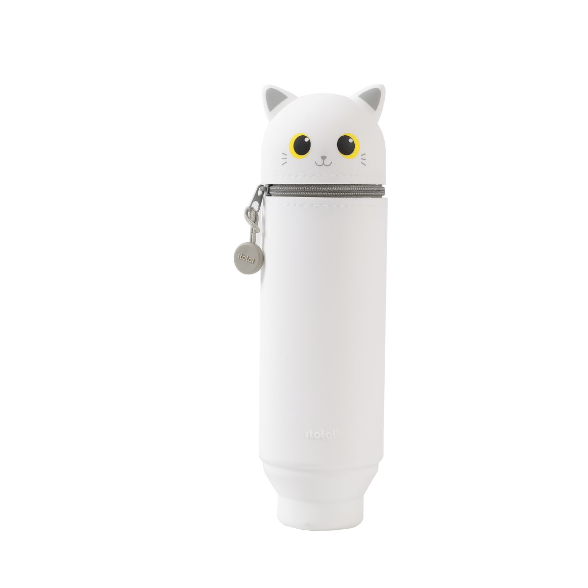 Trousse en silicone Chat  Blanc