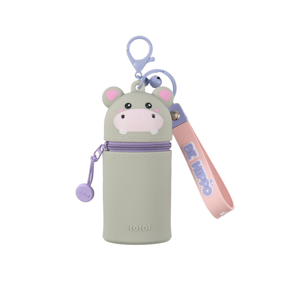Porte-clés avec trousse en silicone Hippo 