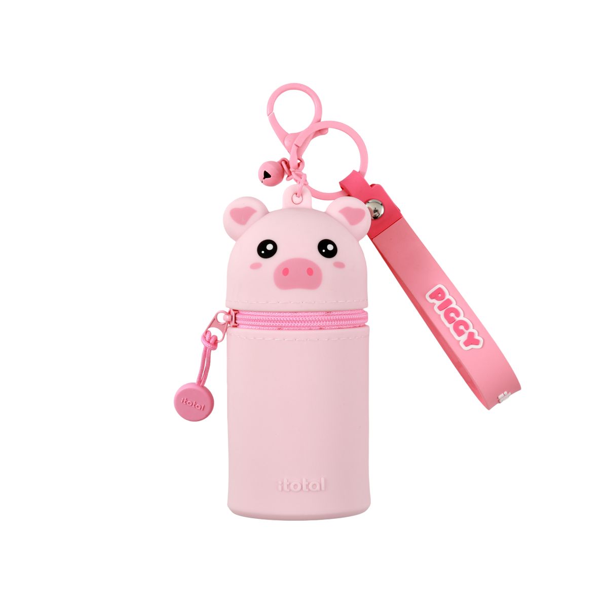 Porte-clés avec trousse en silicone Cochon 