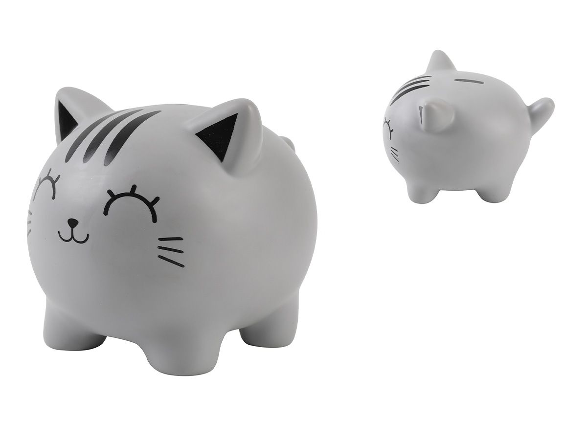 Tirelire Chat gris