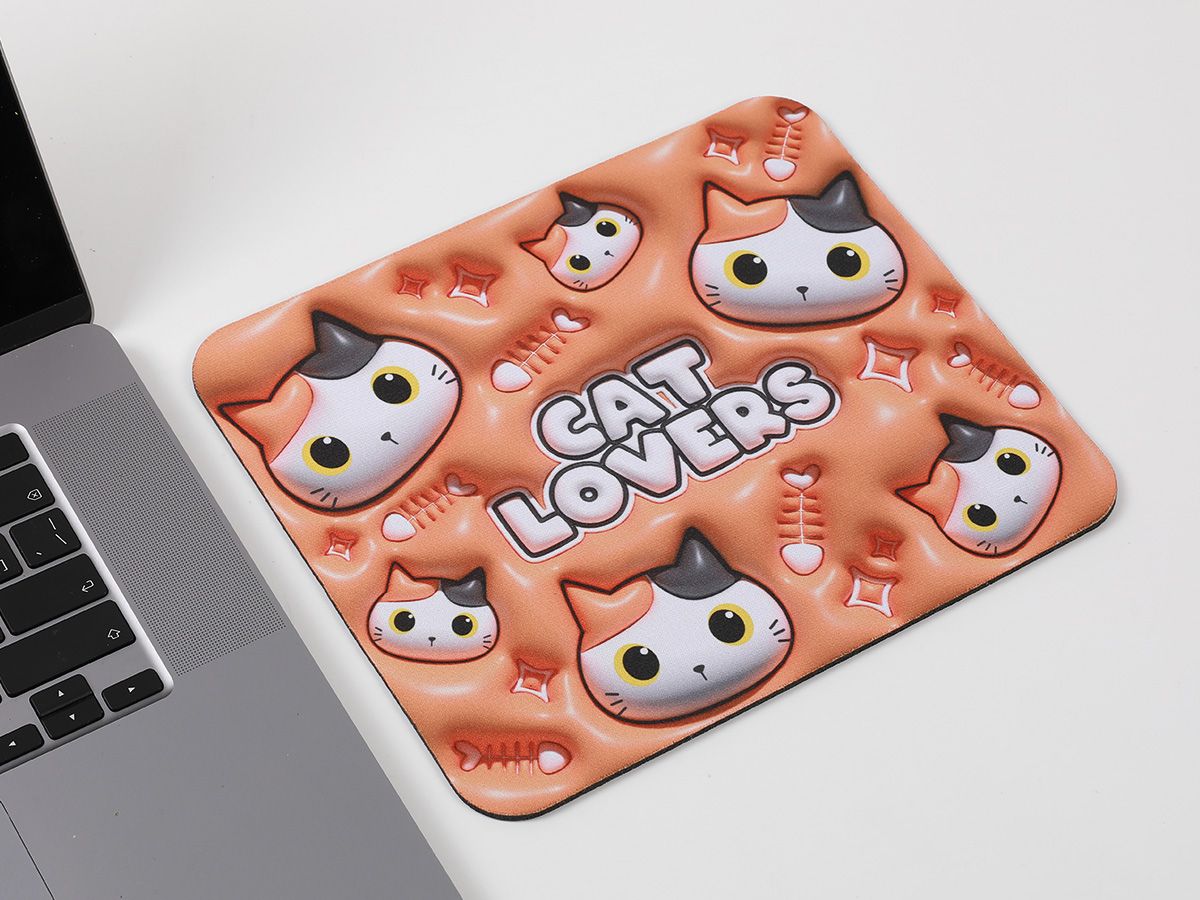 Tapis de souris chat blanc & orange