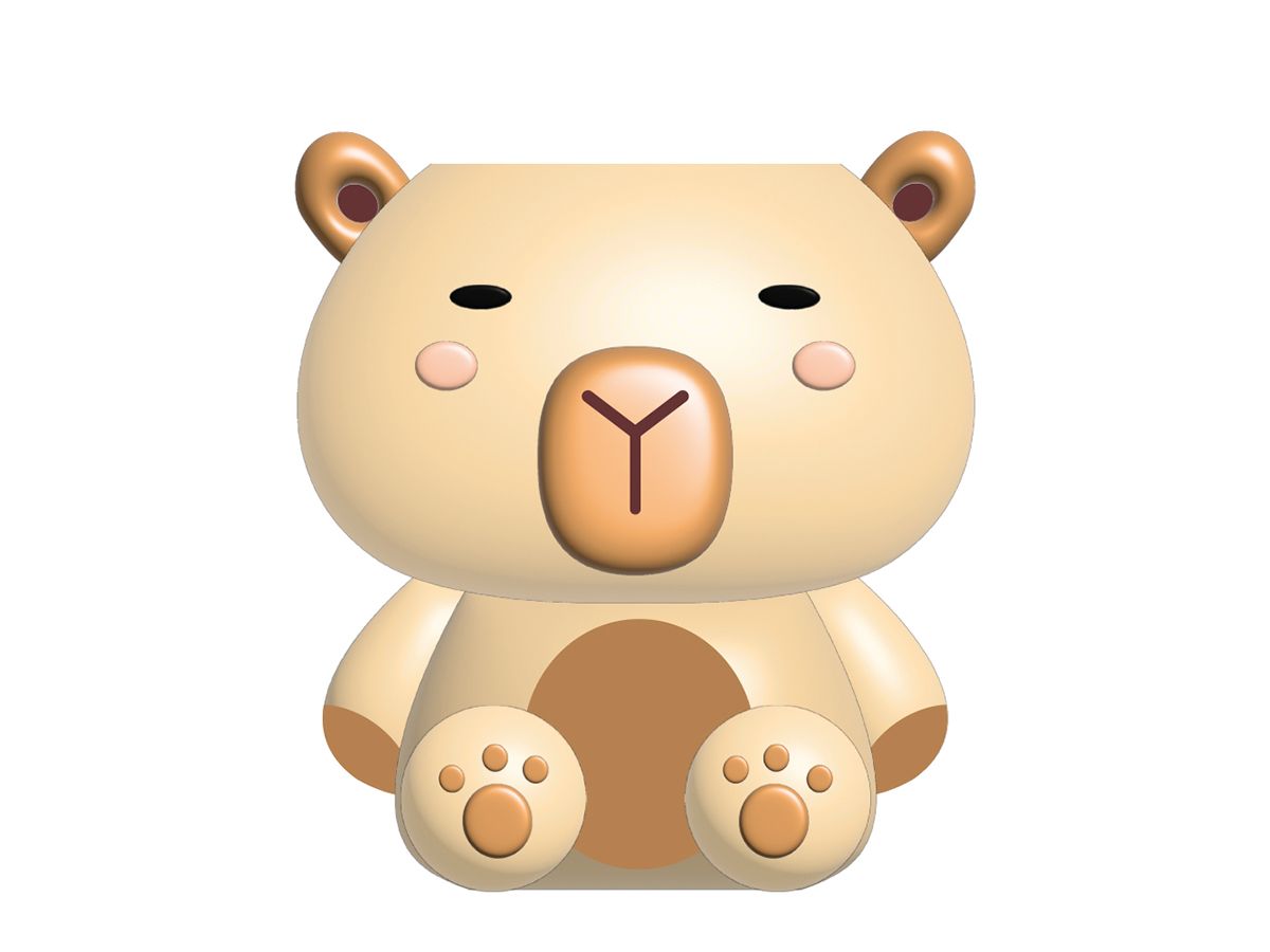 Porte-crayons 3D Capybara