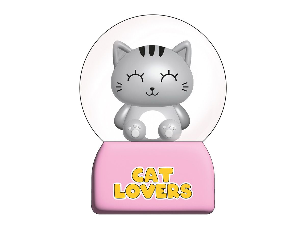 Boule à neige Chat Chat gris