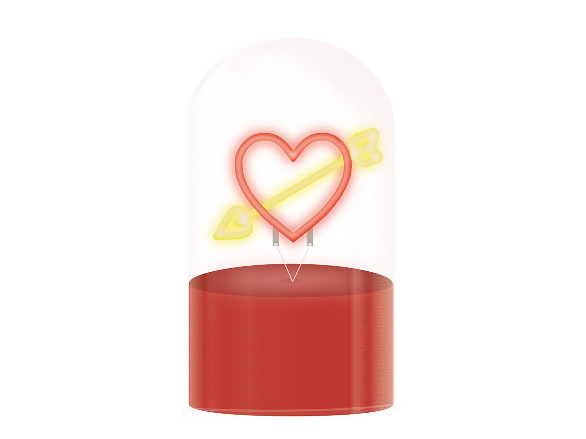 LAMPE LED Dôme en verre Cupid  