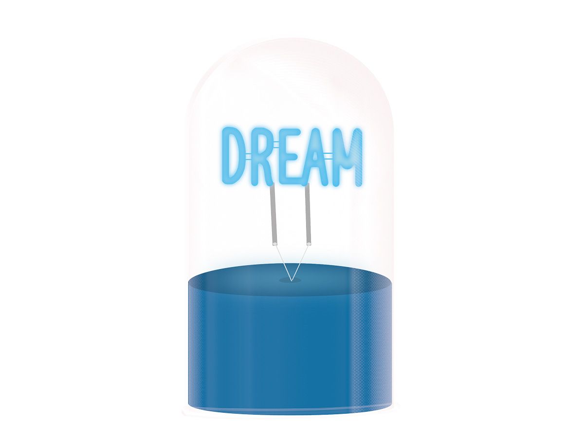 LAMPE LED Lampe Dôme en verre Dream 