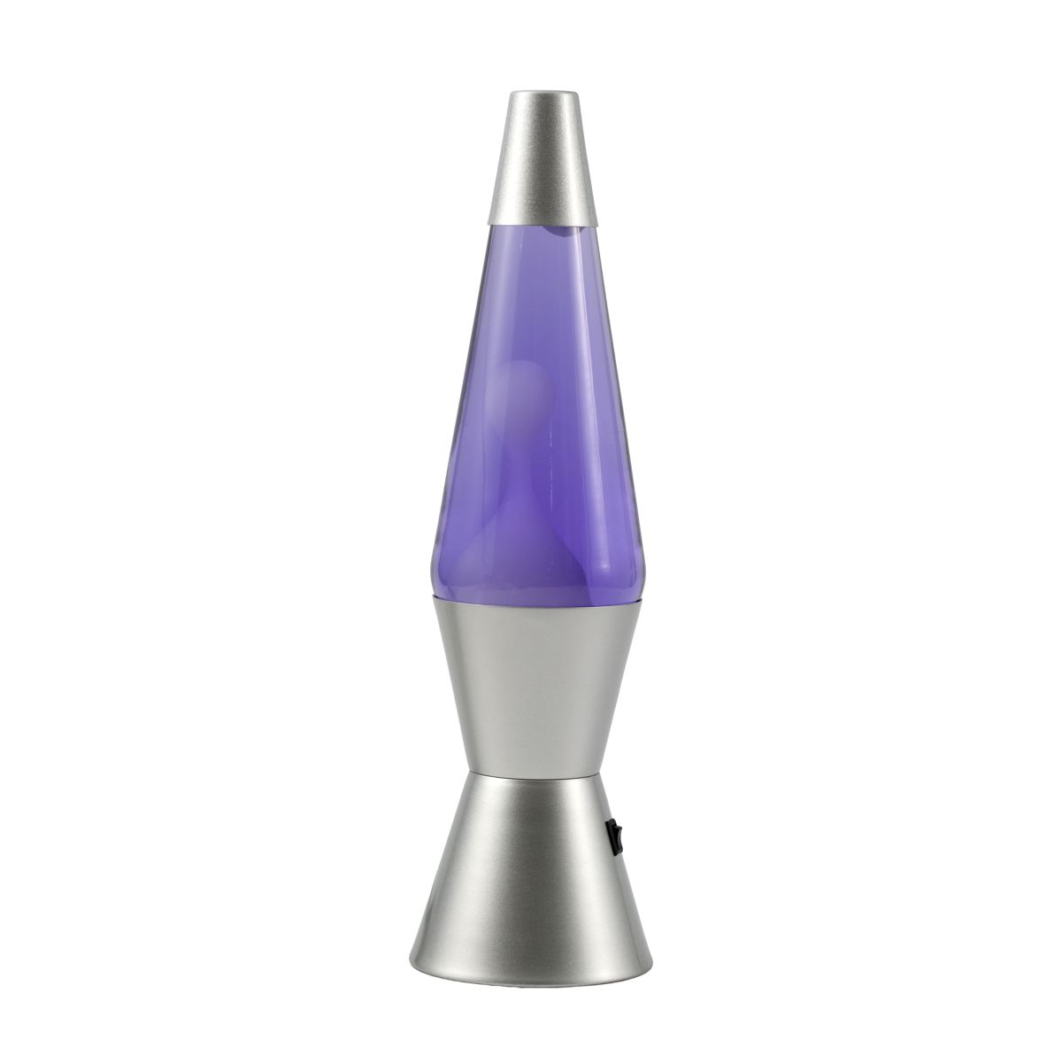 Lampe Lave Led base argent - Violet & Rose 