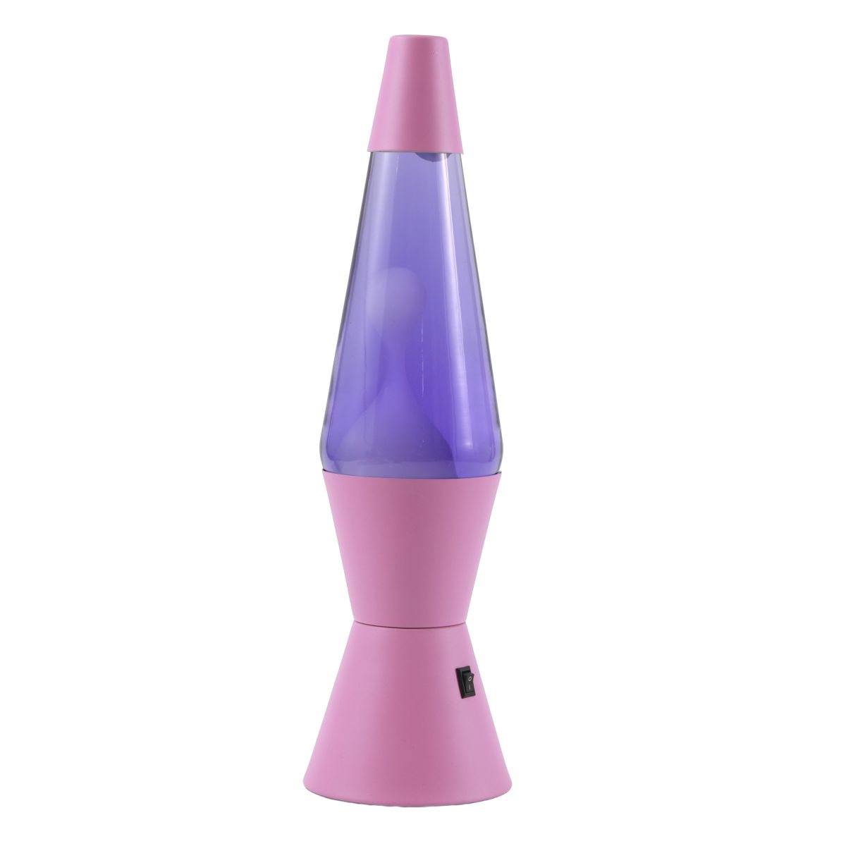 Lampe Lave Led base fuschia - Violet & Blanc 
