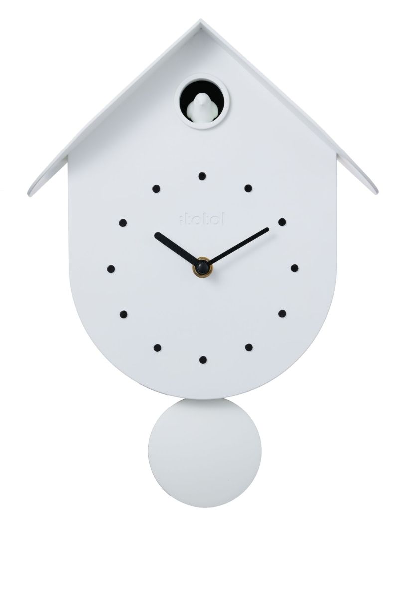 Horloge murale - Coucou blanc - Oiseau 
