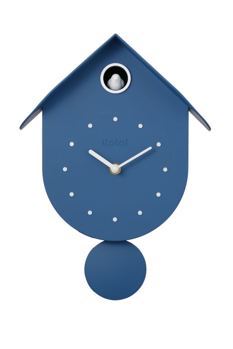 Horloge murale - Coucou bleu navy - Oiseau 