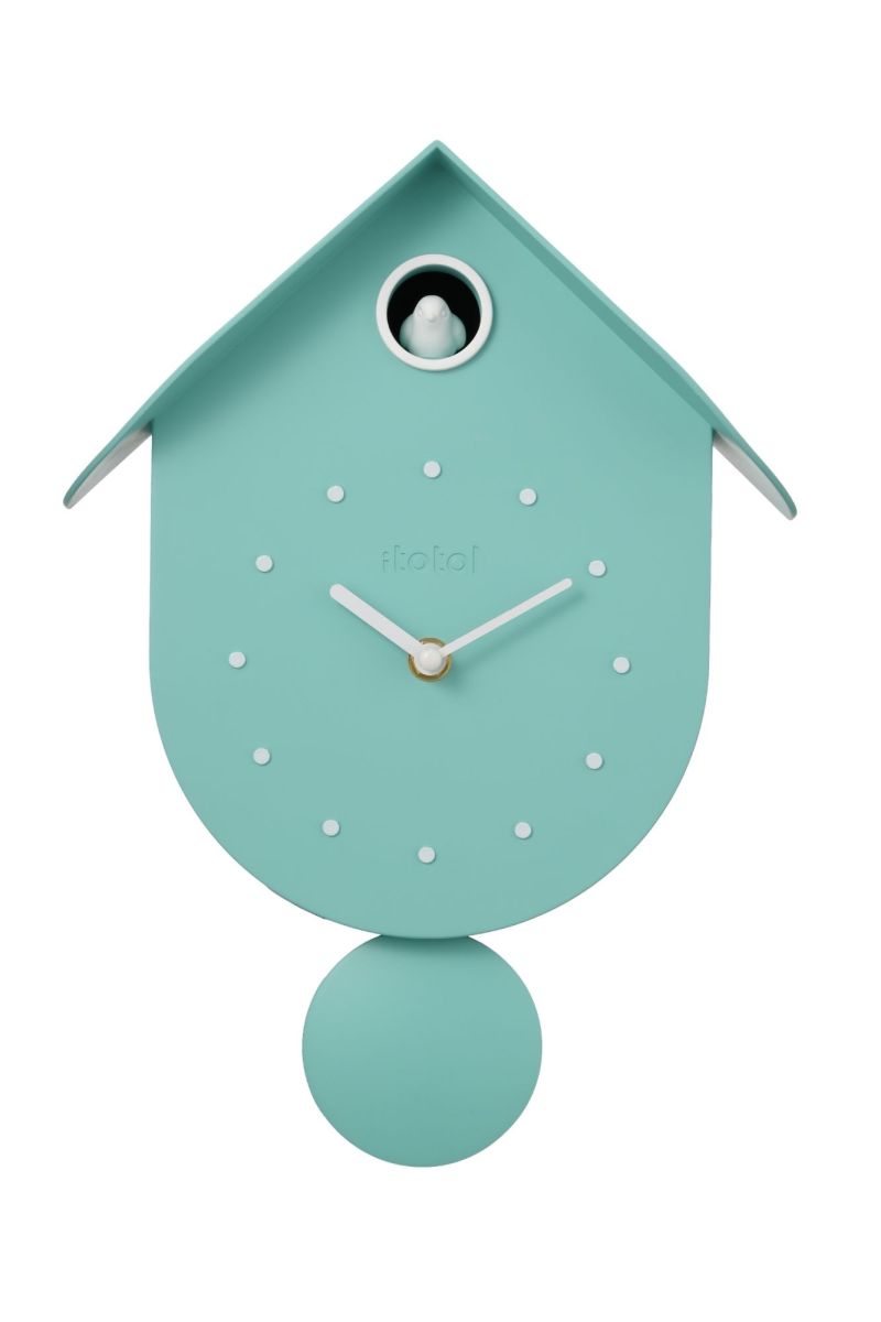 Horloge murale Coucou Vert pastel