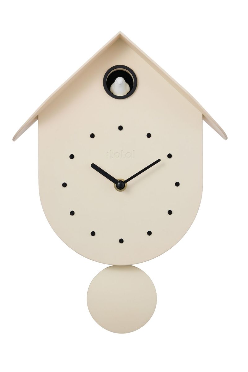 Horloge murale - Coucou crème - Oiseau 