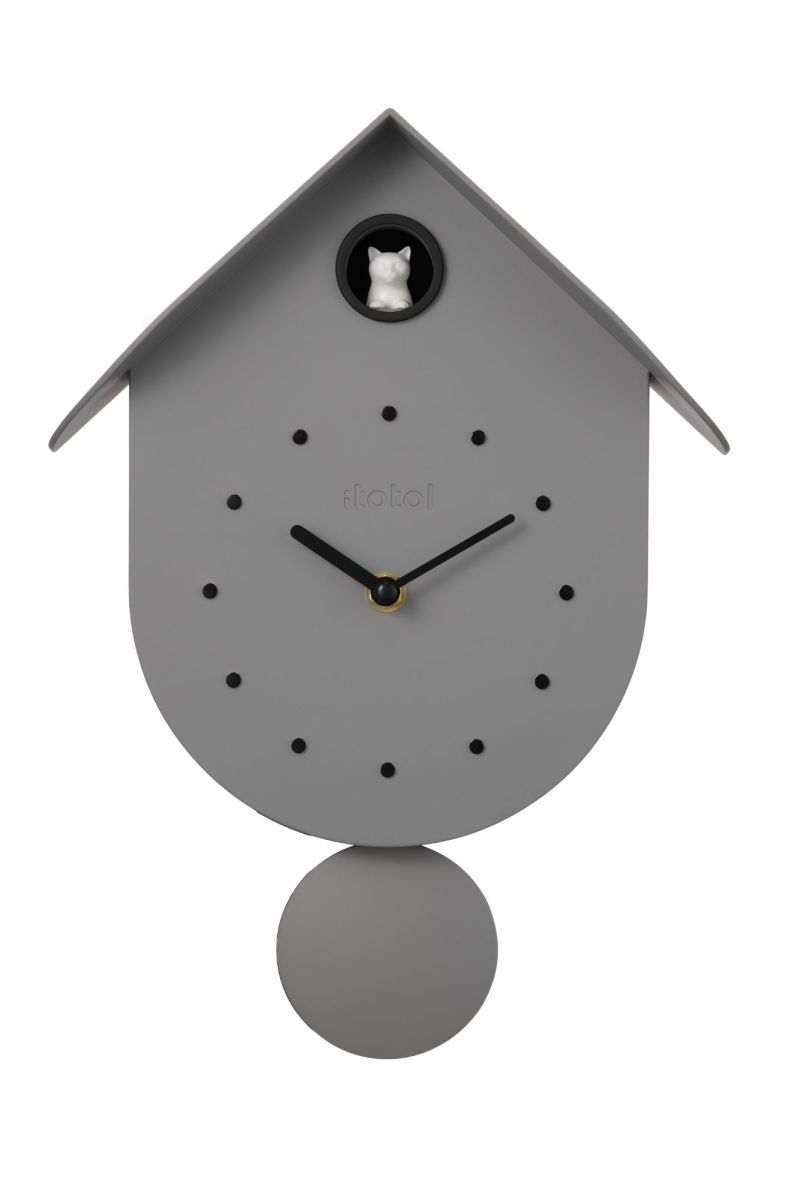 Horloge murale - Coucou gris - Chat 