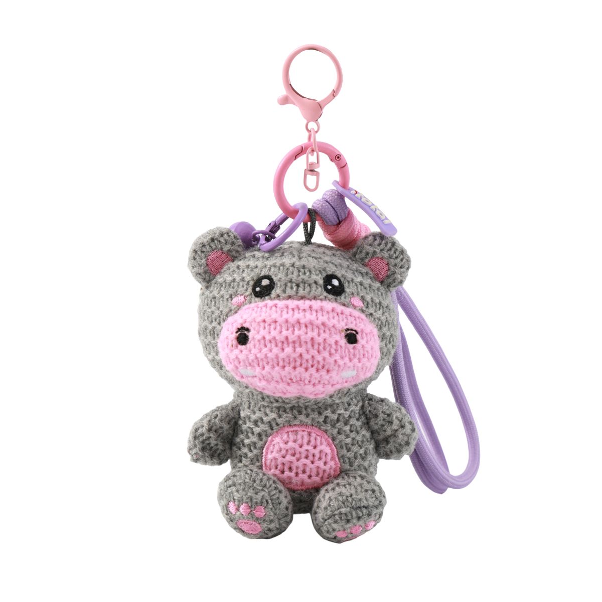 Porte-clés au crochet Hippo 