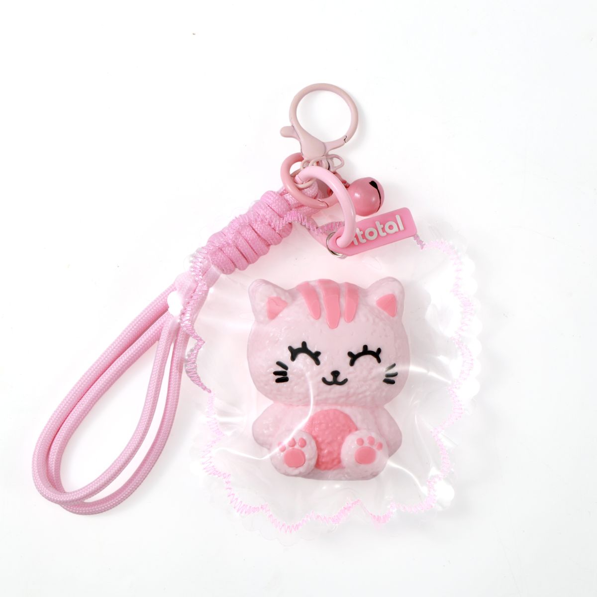 Porte-clés Jelly Pop Chat rose 