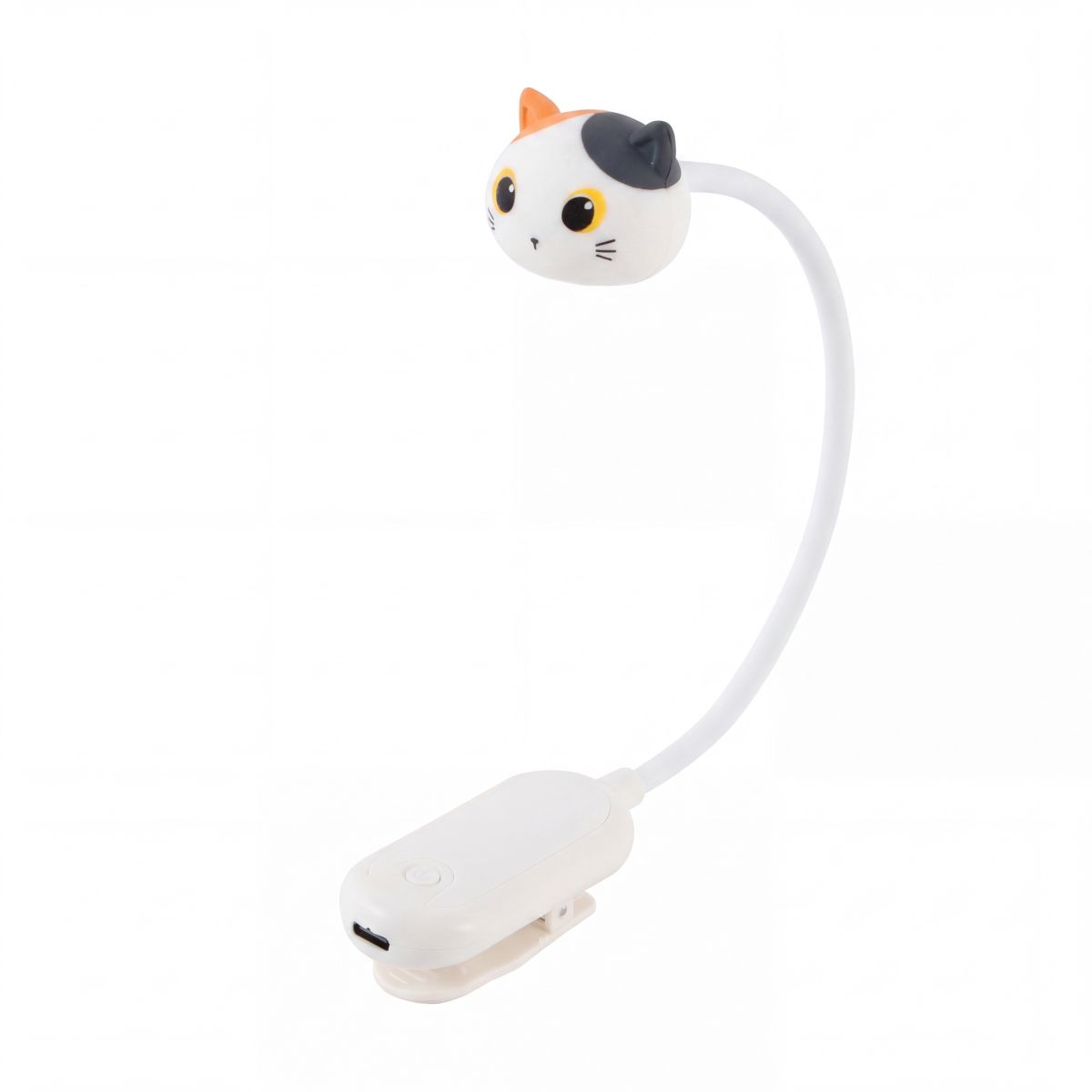 Lampe de lecture Chat blanc & orange  