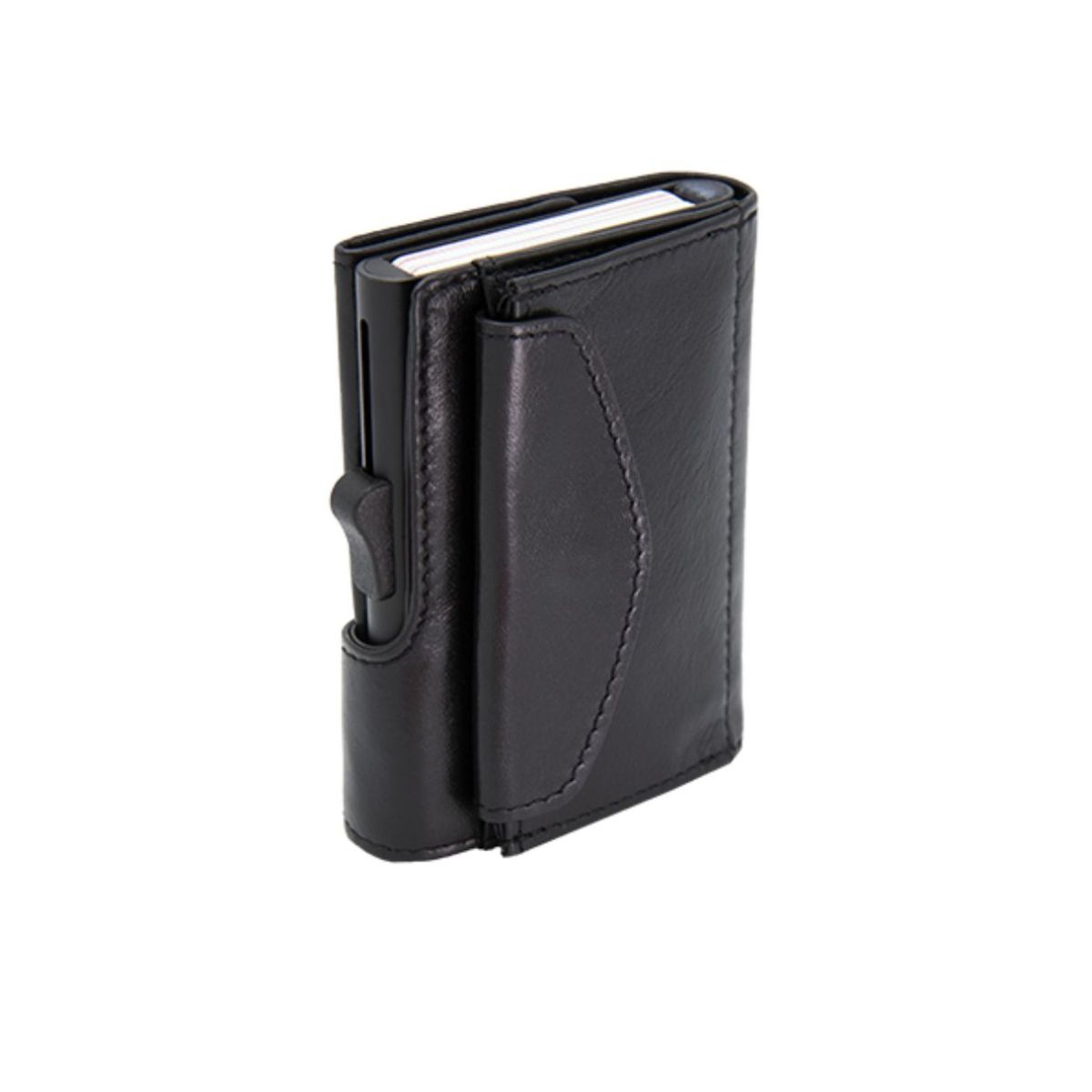 Porte-monnaie et cartes XL RFID cuir Noir 