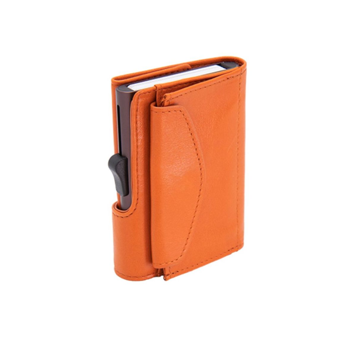 Porte-monnaie et cartes XL RFID cuir Orange 