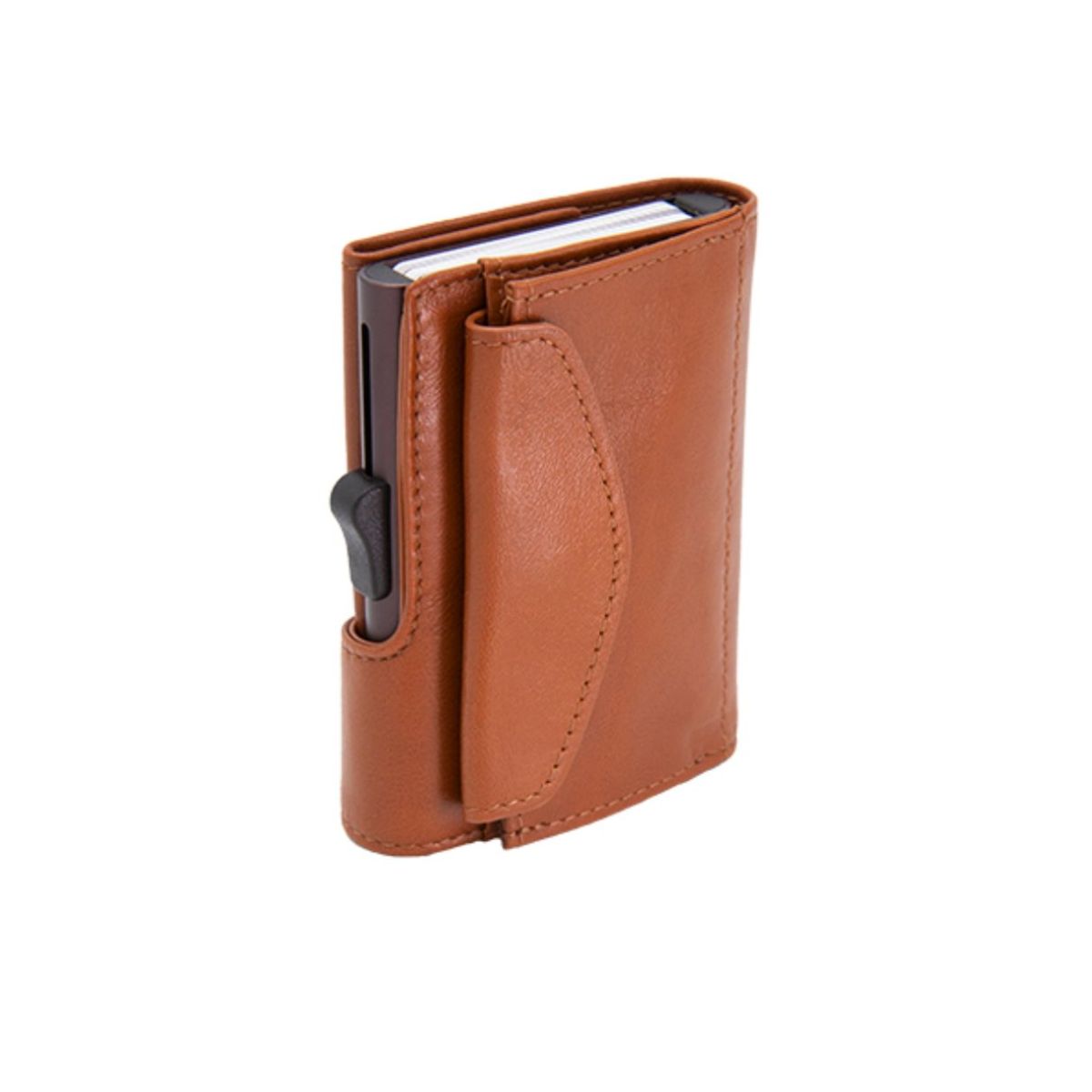 Porte-monnaie et cartes XL RFID cuir Noisette 