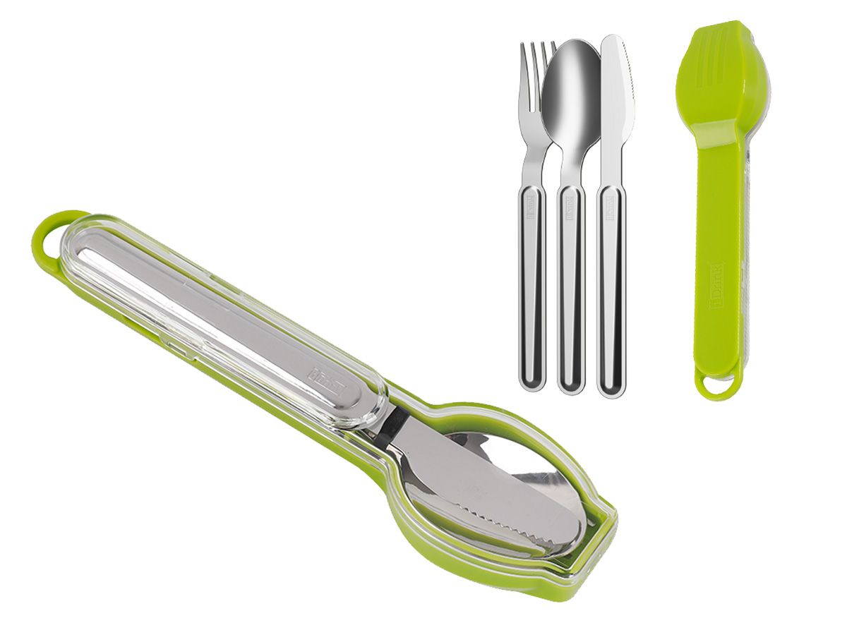 Coffret avec trois Couverts Verts