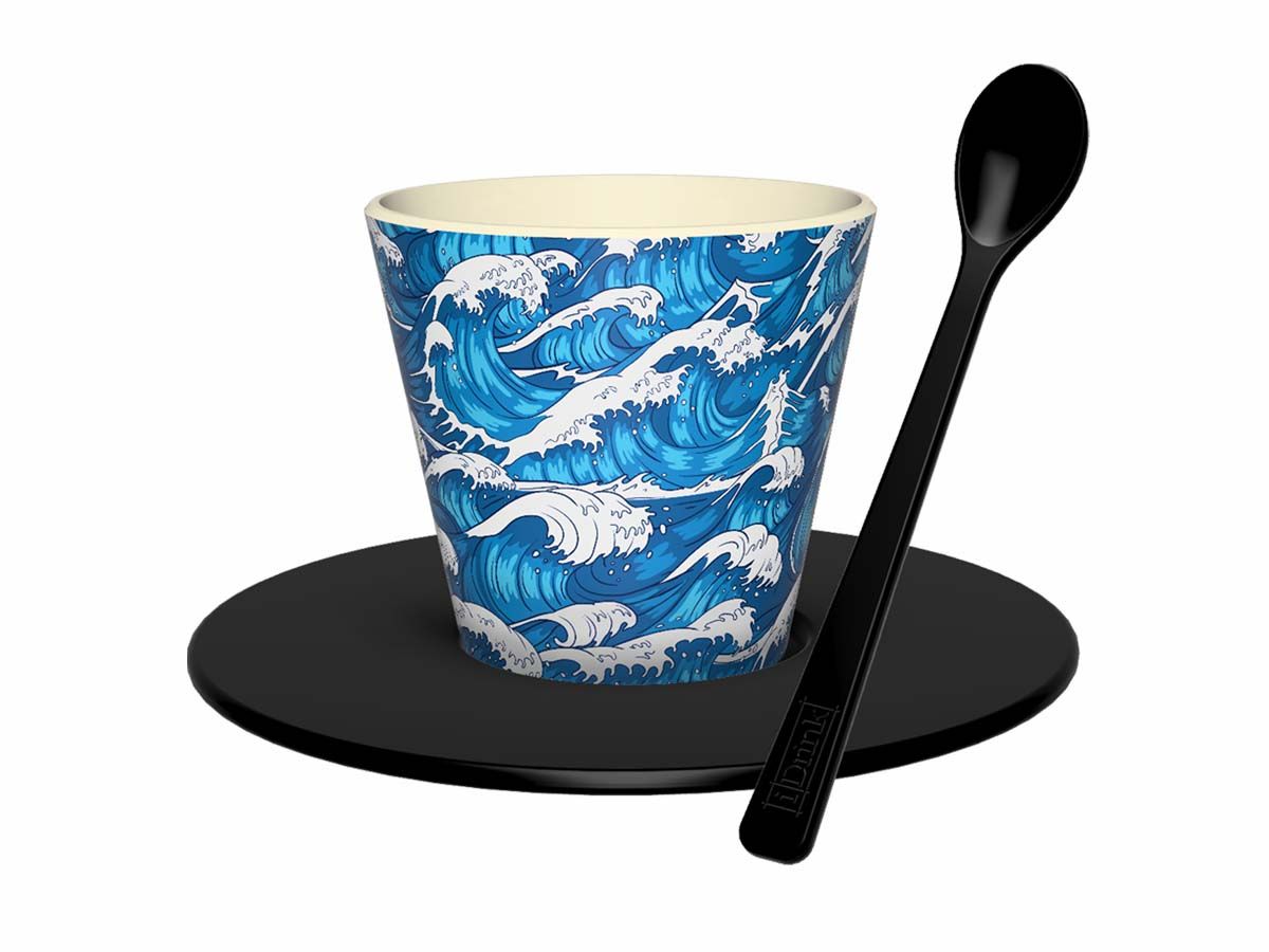 Tasse en R-Pet Set 90ml Wave 