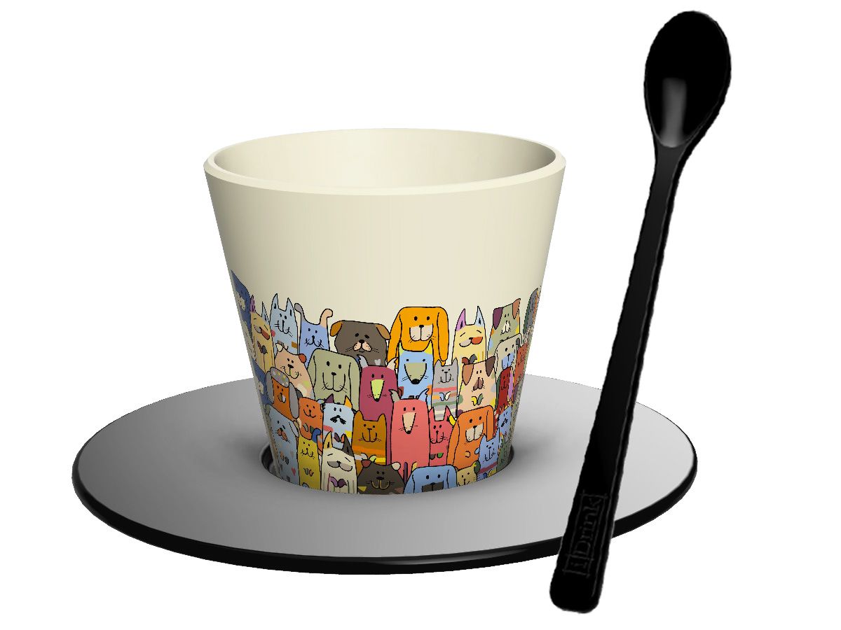 Tasse en R-Pet Set 90ml Stay Pawsitive