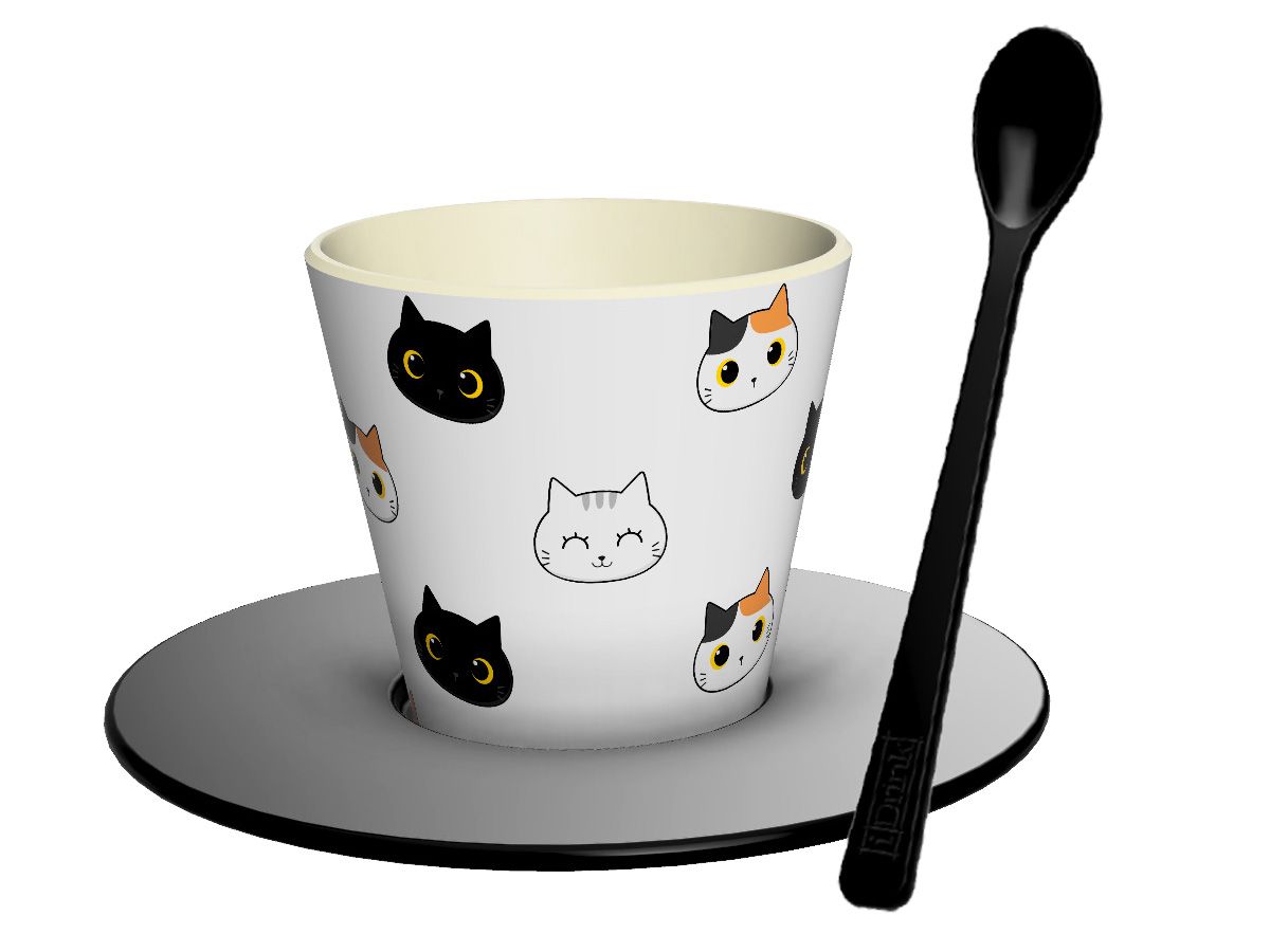Tasse en R-Pet Set 90ml Cats 