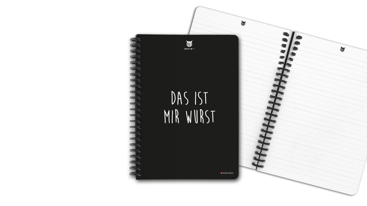 Bloc-notes effaçable A5  DAS IST MIR WURST