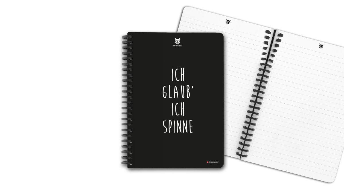 Bloc-notes effaçable A5 ICH GLAUB' ICH SPINNE