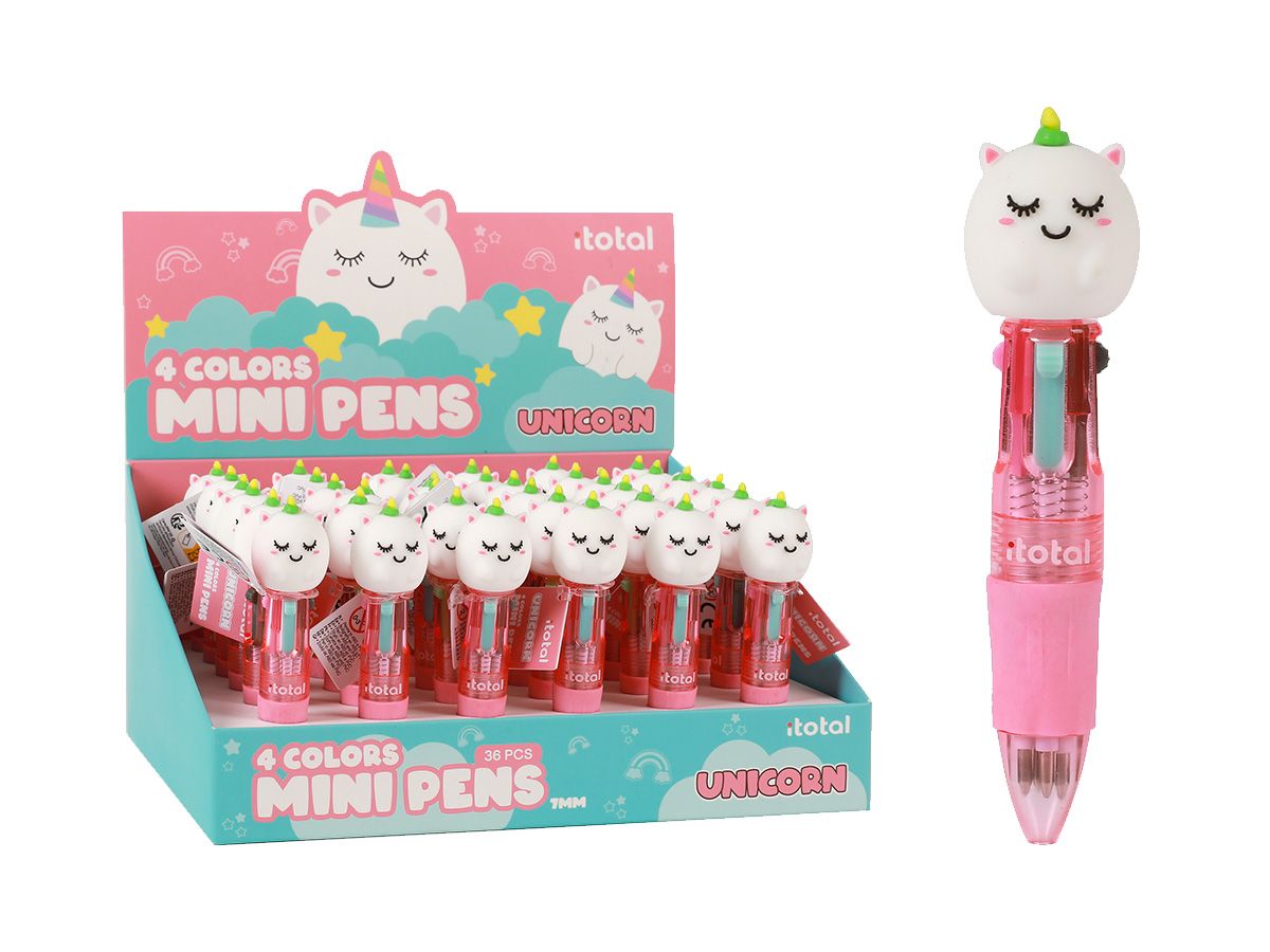 Mini Stylos 4 en 1 Licorne