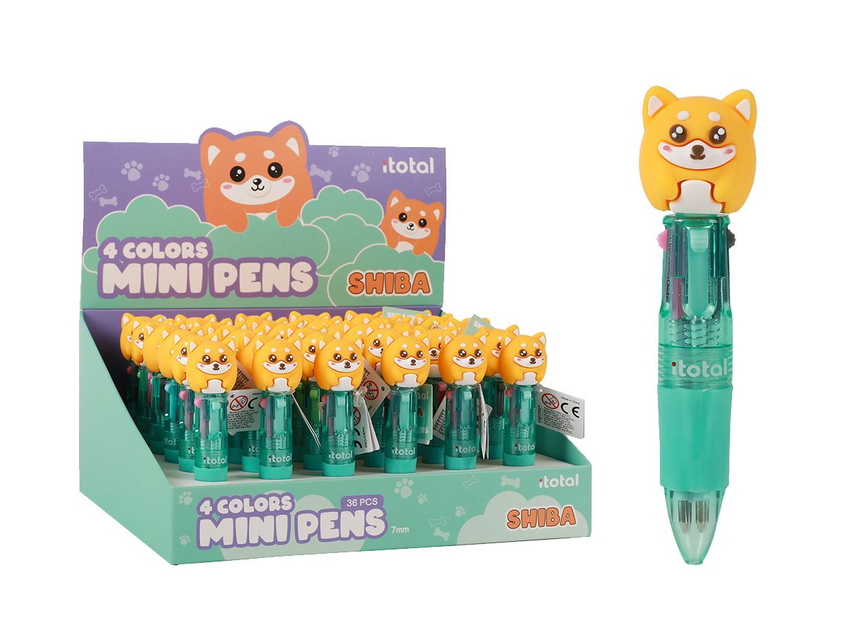 Mini Stylos 4 en 1 Shiba