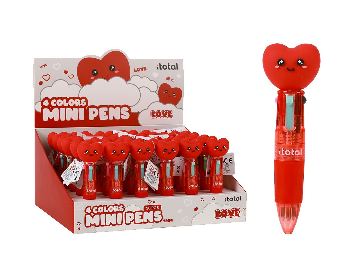 Mini Stylos 4 en 1 Heart