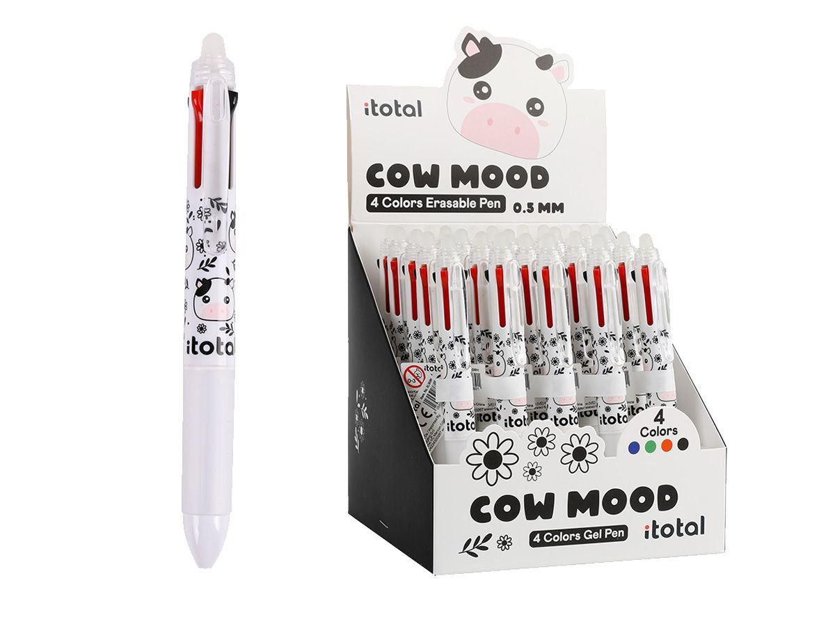 Stylos effaçables 4 en 1 Vache 