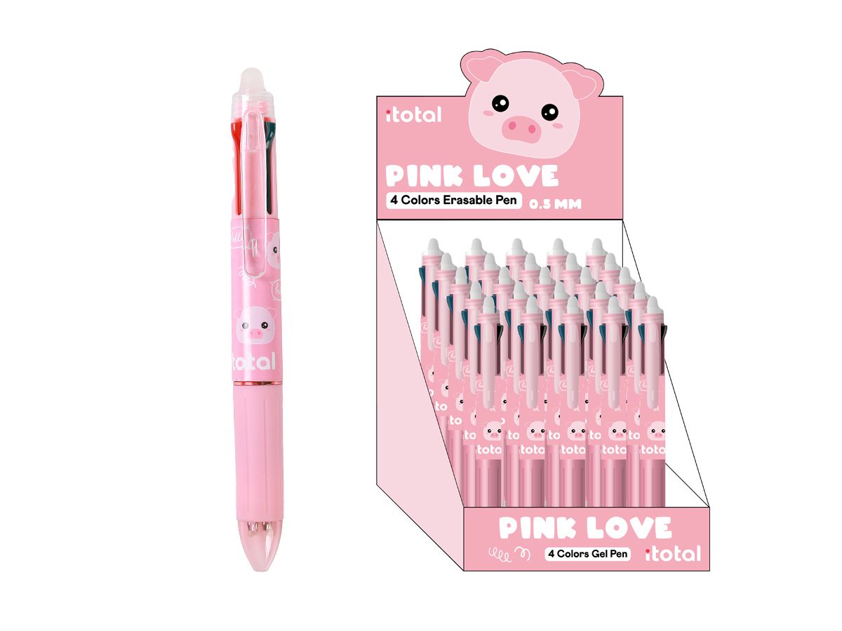 Stylos effaçables 4 en 1 Cochon 