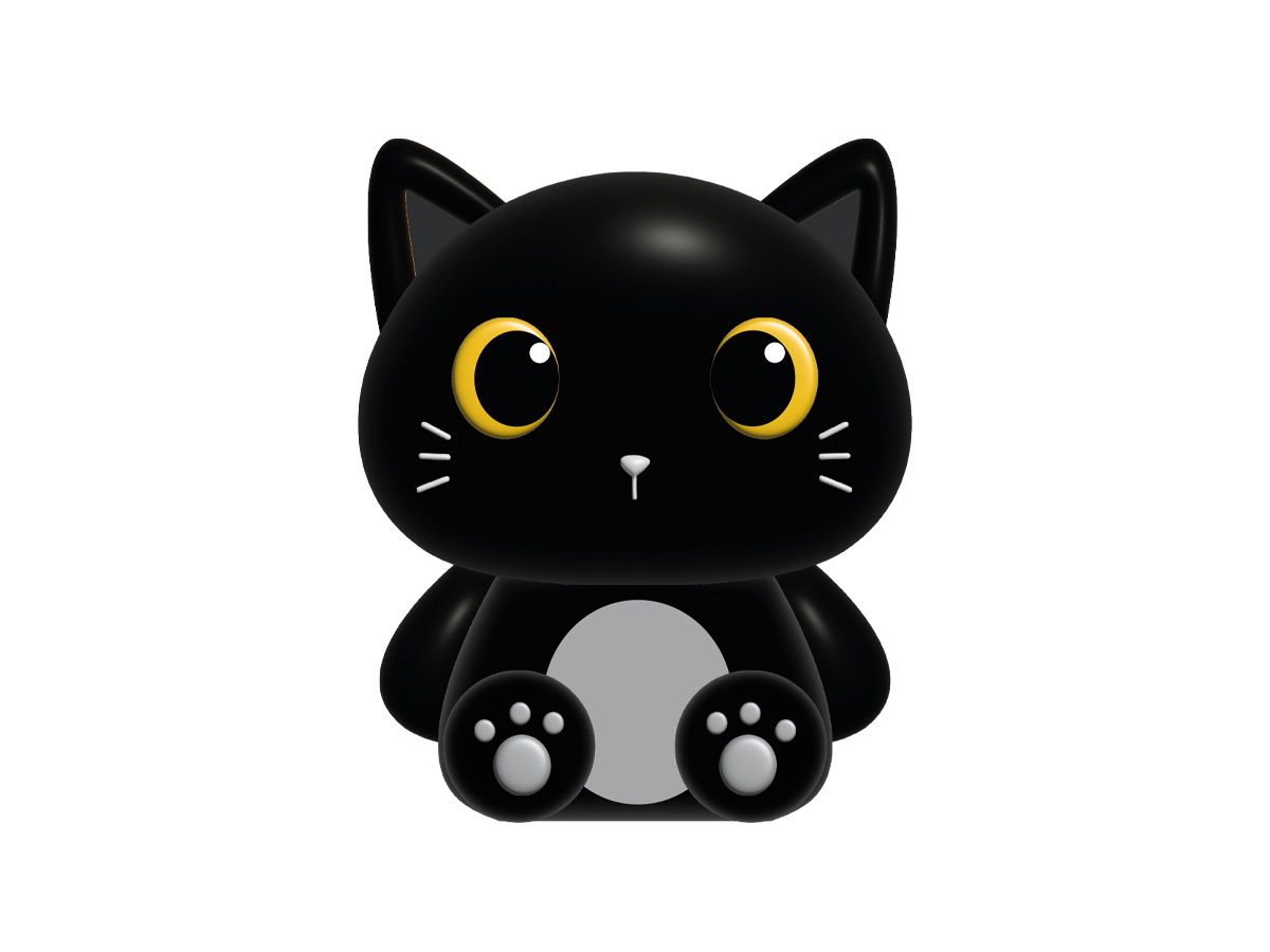 Gomme 3D Géante Chat noir  
