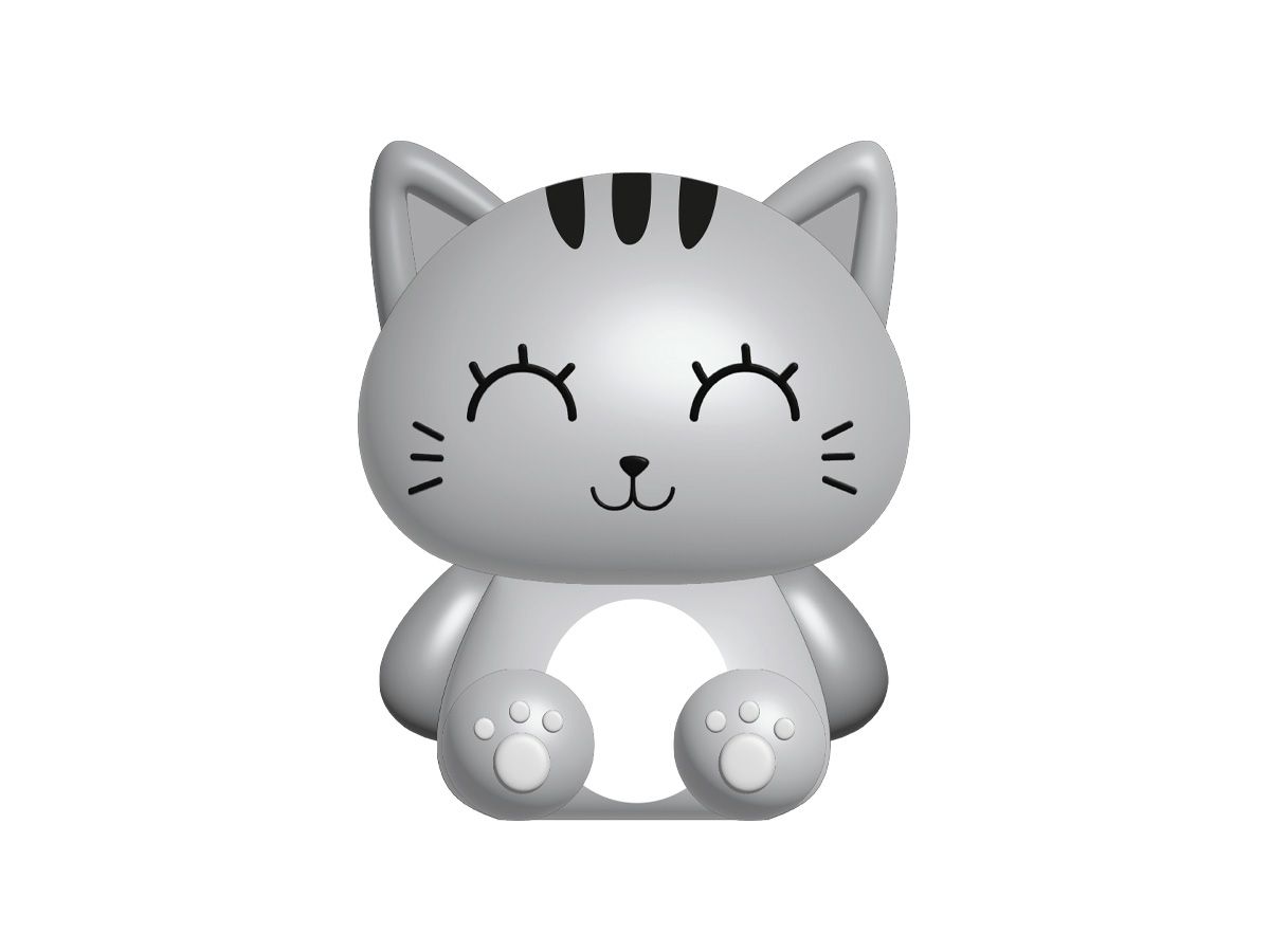 Gomme 3D Géante Chat gris  