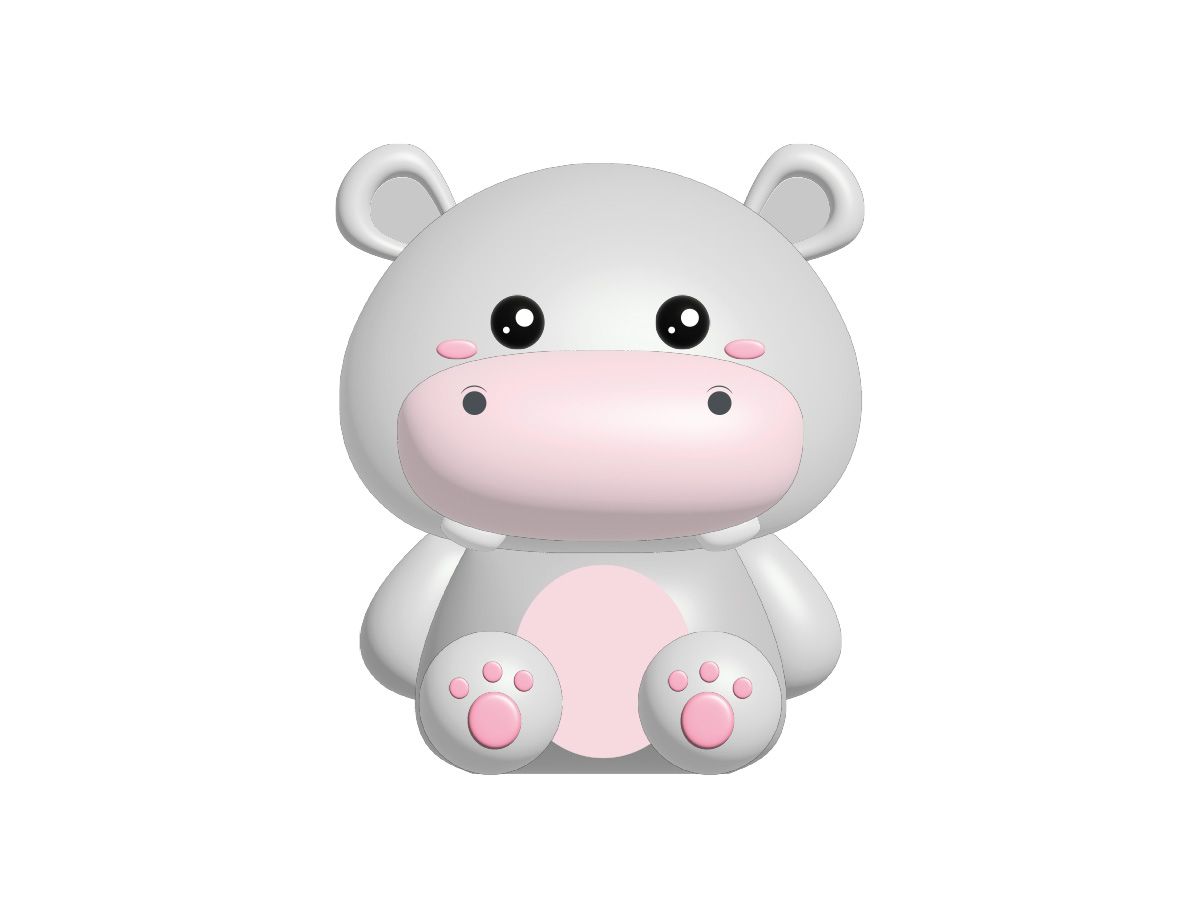 Gomme 3D Géante Hippo  